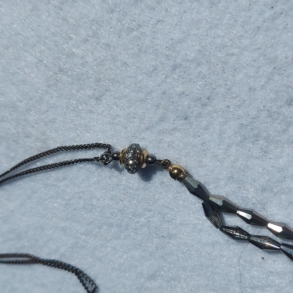 llonna & lilly Two-Tone Crystal, Stone & Bead Tassel Necklace - Picture 3 of 6